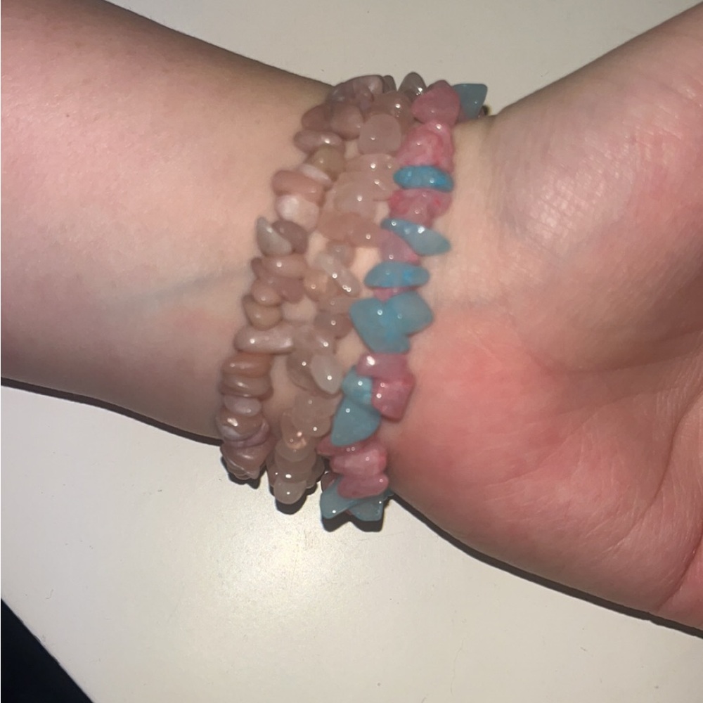 Rose Quartz/Aquamarine Set